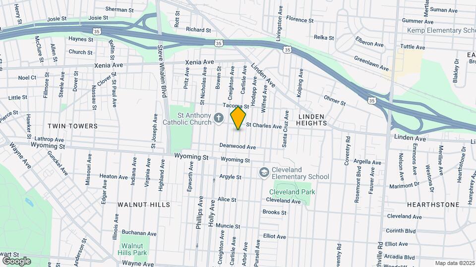 823 Carlisle Ave Map and Location Details
