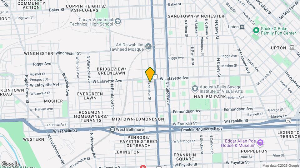 819 Appleton St Map and Location Details