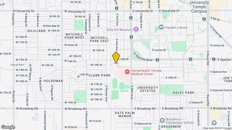 1320 S Ash Ave, Unit Studio Map and Location Details