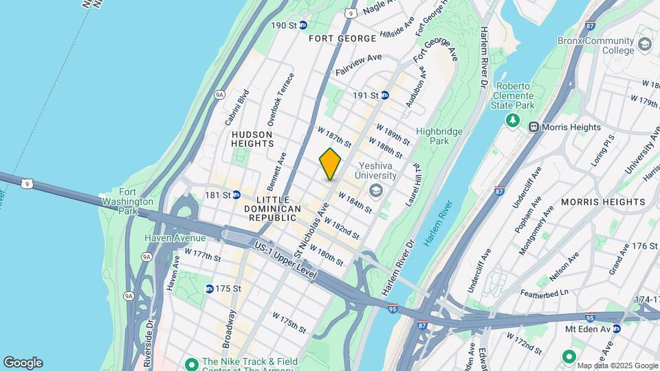601 W 184th St Map and Location Details