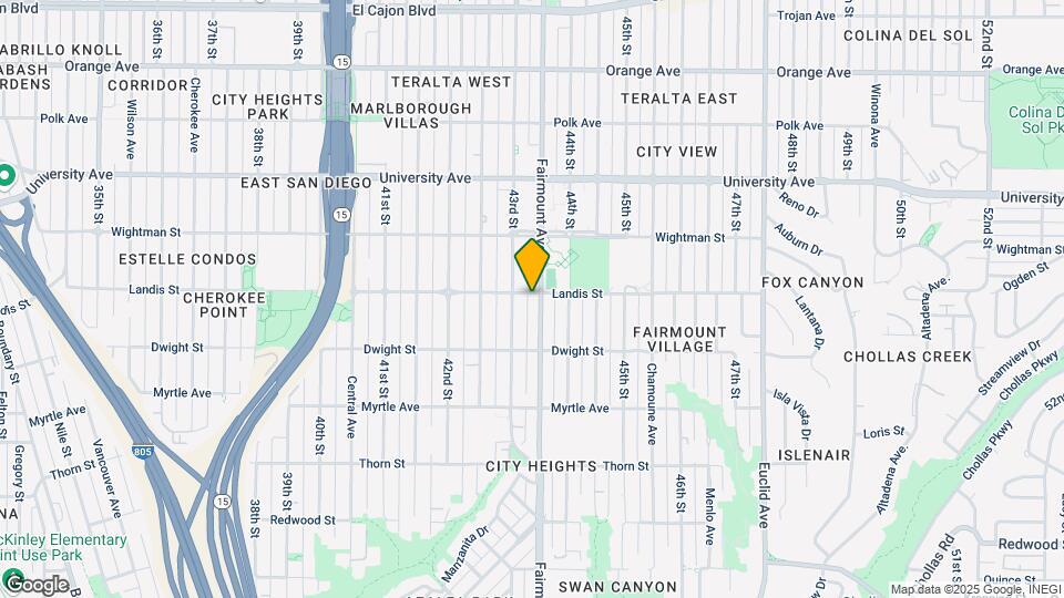4333 Landis St Map and Location Details