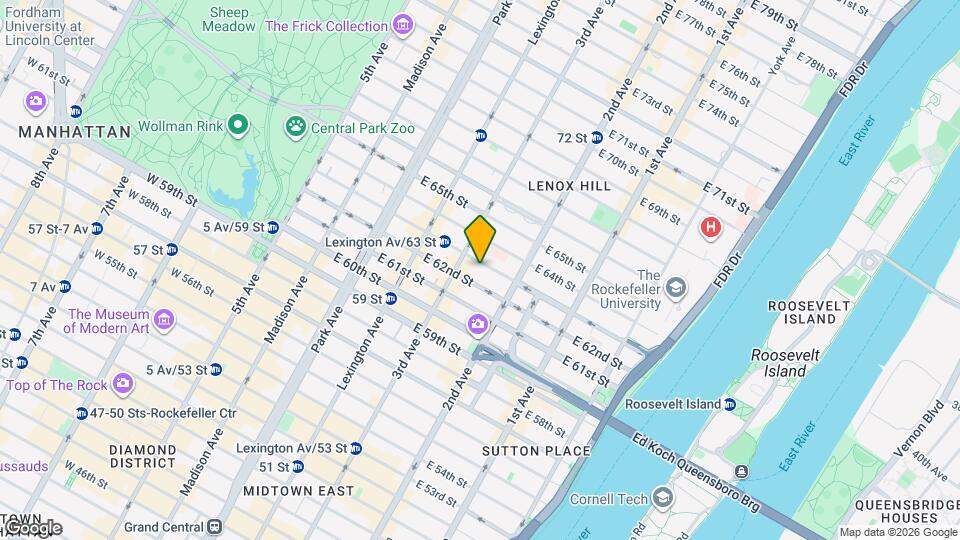 212 E 63rd St Map and Location Details