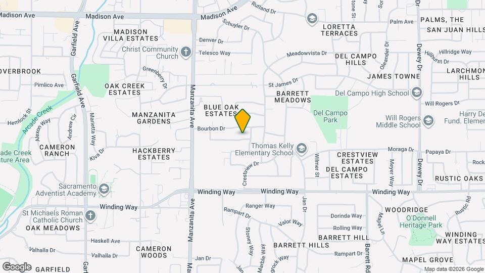 6033 Rye Way Map and Location Details