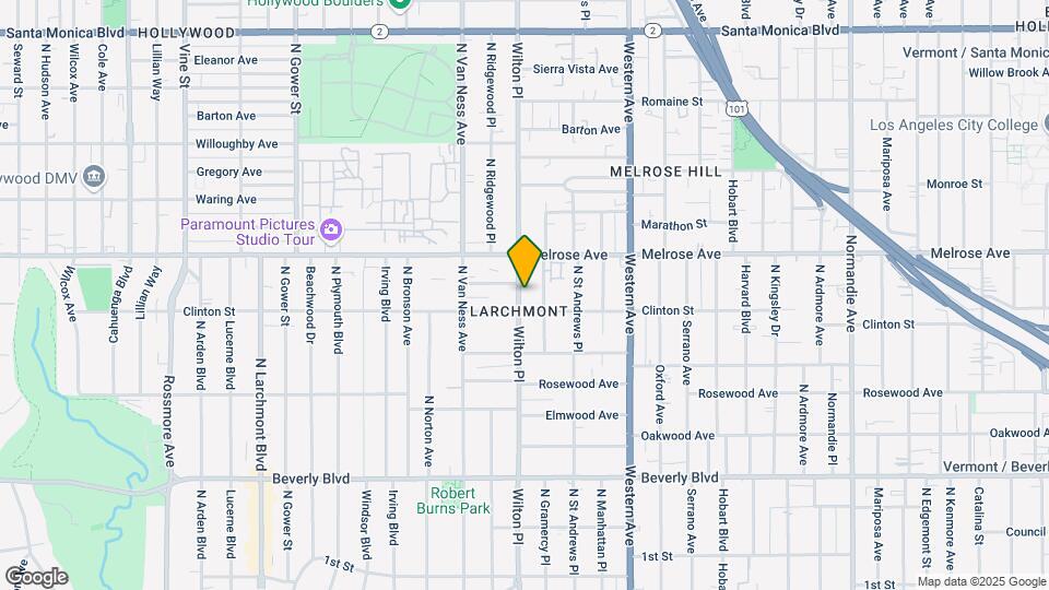 616 N Wilton Pl Map and Location Details