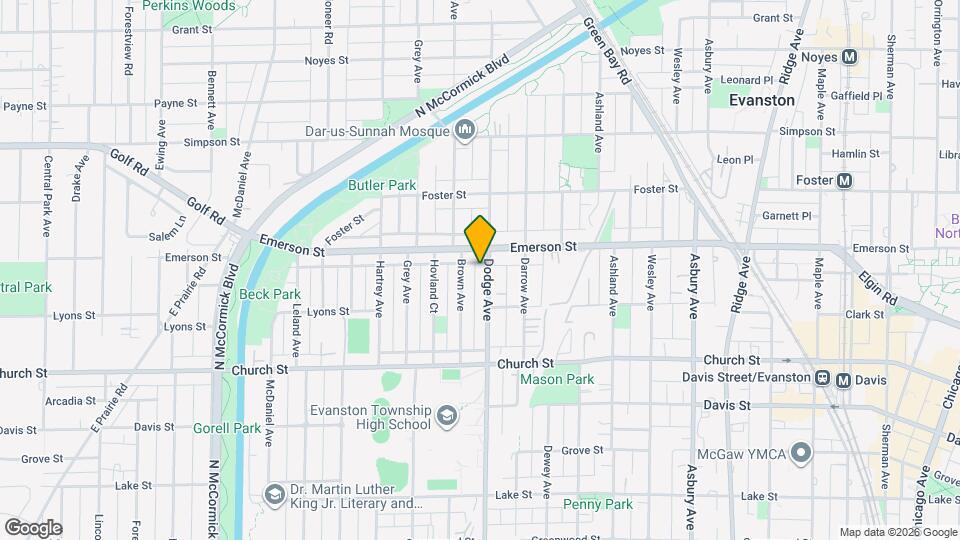 1832 Dodge Ave Map and Location Details