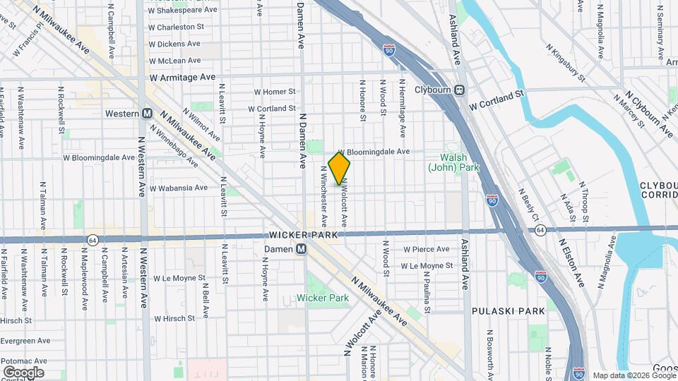 1904 W Wabansia Ave, Unit 1 Map and Location Details