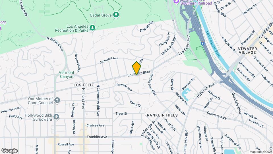 4004 Los Feliz Blvd Map and Location Details