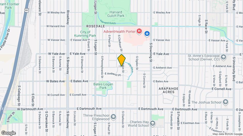 2801 S Clarkson St Map and Location Details
