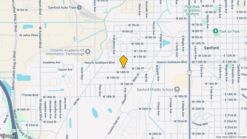 1320 S Oleander Ave Map and Location Details