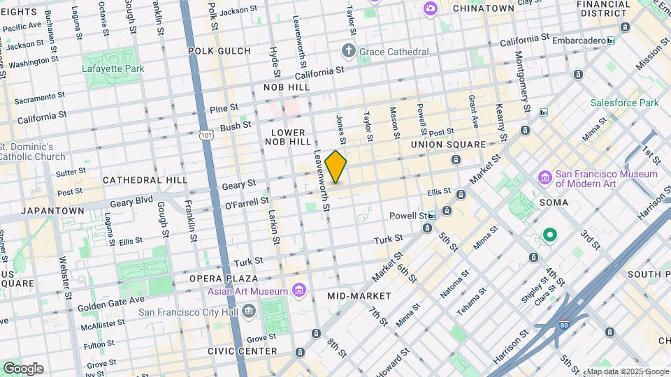 560 O'Farrell St Map and Location Details