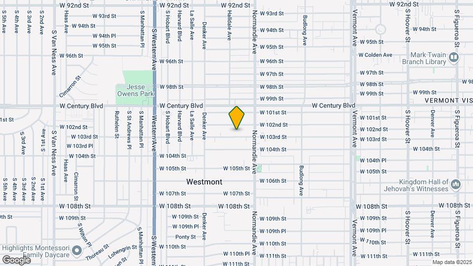 1447 W 103rd St Map and Location Details