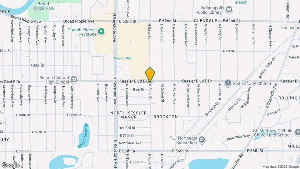 5890 N Rural St Map and Location Details