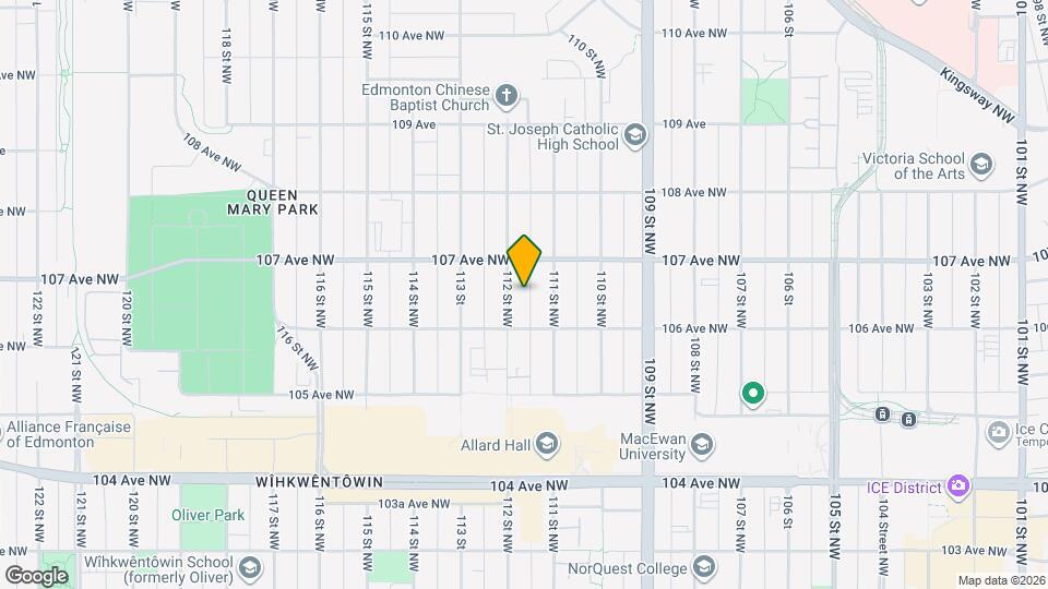 10633-10112 112 St NW Map and Location Details