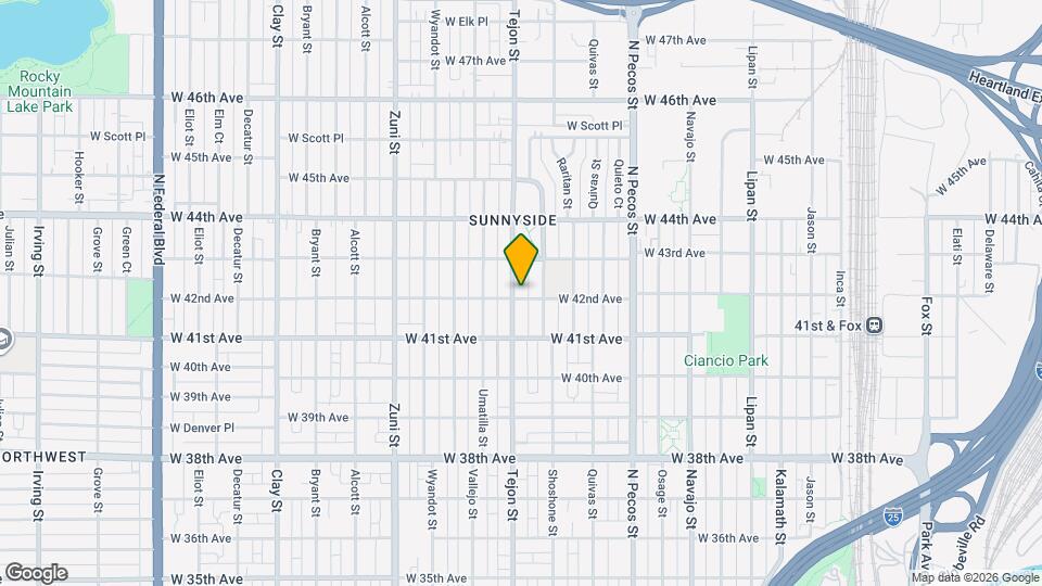 4200 Tejon St Map and Location Details
