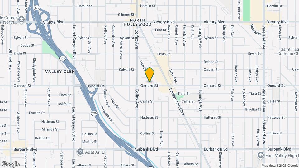 11649 Oxnard St Map and Location Details