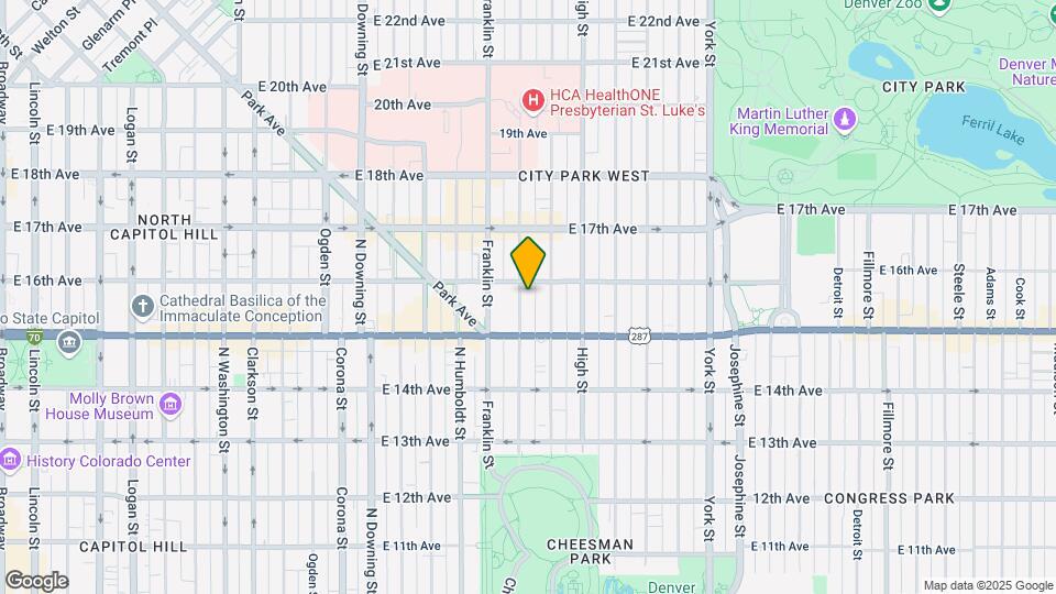 1560 Gilpin St Map and Location Details
