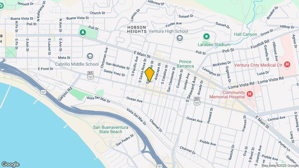 220 S Santa Cruz St Map and Location Details