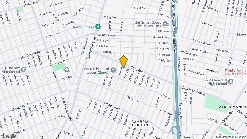 115-21 222nd St Map and Location Details