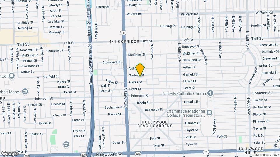 5856 Garfield St Map and Location Details