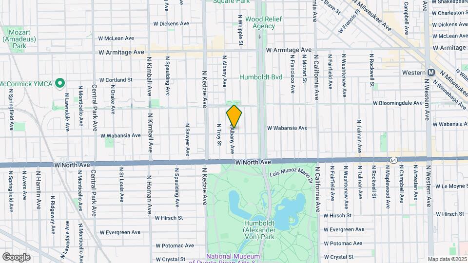 1701-1703 N Albany Ave Mapa y Detalles de la Ubicación