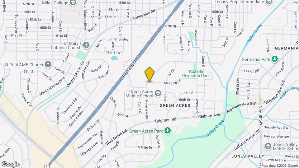 1105 Pineview Rd Map and Location Details