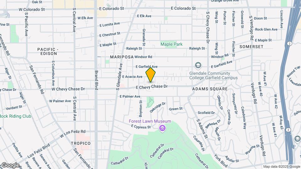 615 E Chevy Chase Dr Map and Location Details