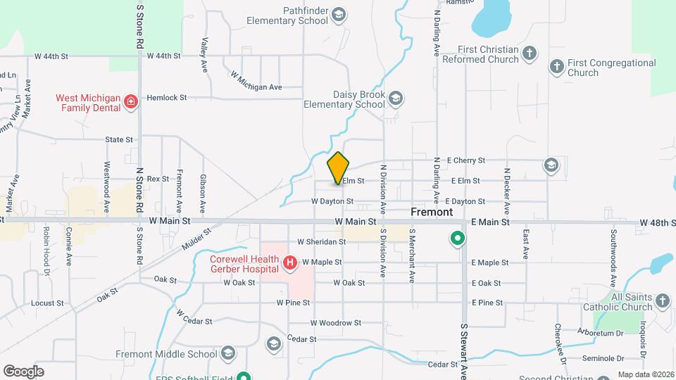 110 W Elm St Map and Location Details