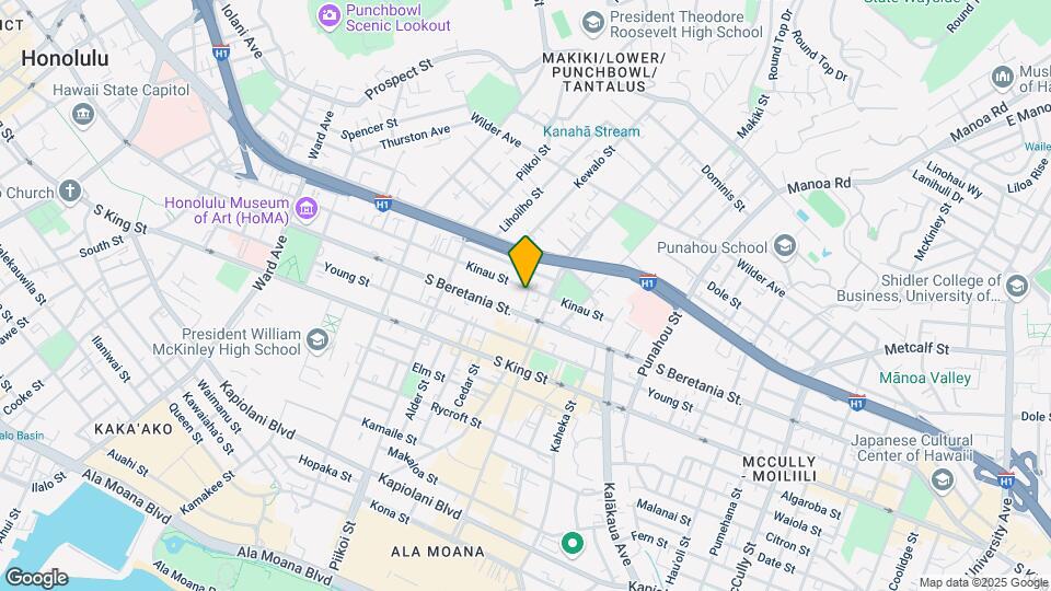 1329 Kinau St Map and Location Details