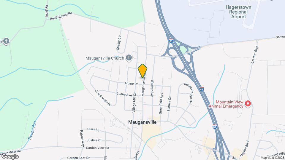 13926 Maugansville Rd Map and Location Details