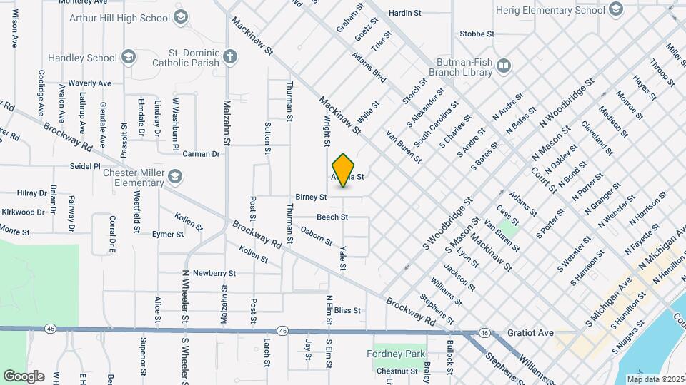 1500 Birney St Map and Location Details