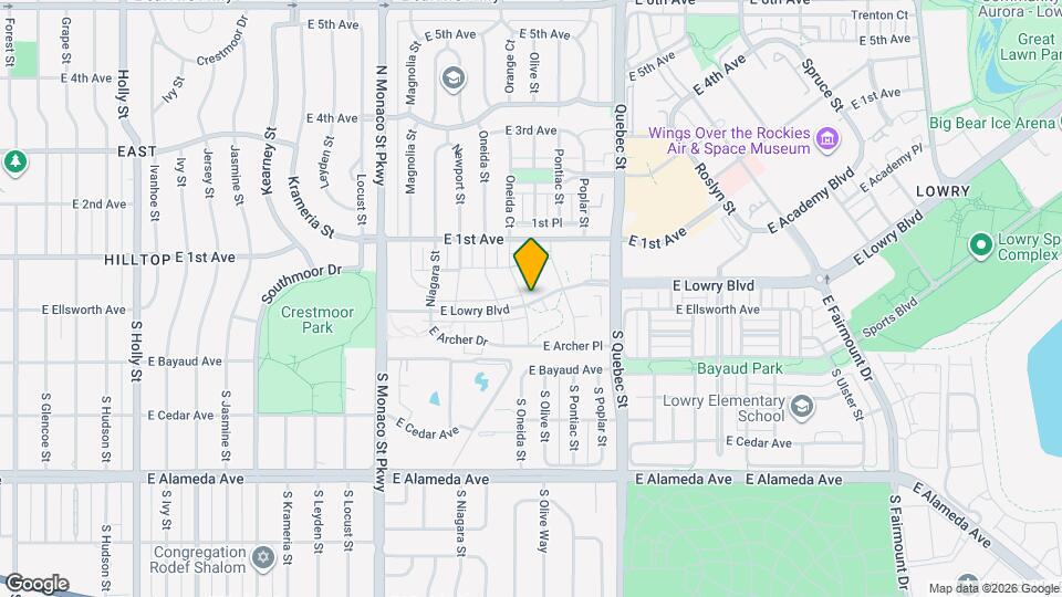 6959 E Lowry Blvd Map and Location Details