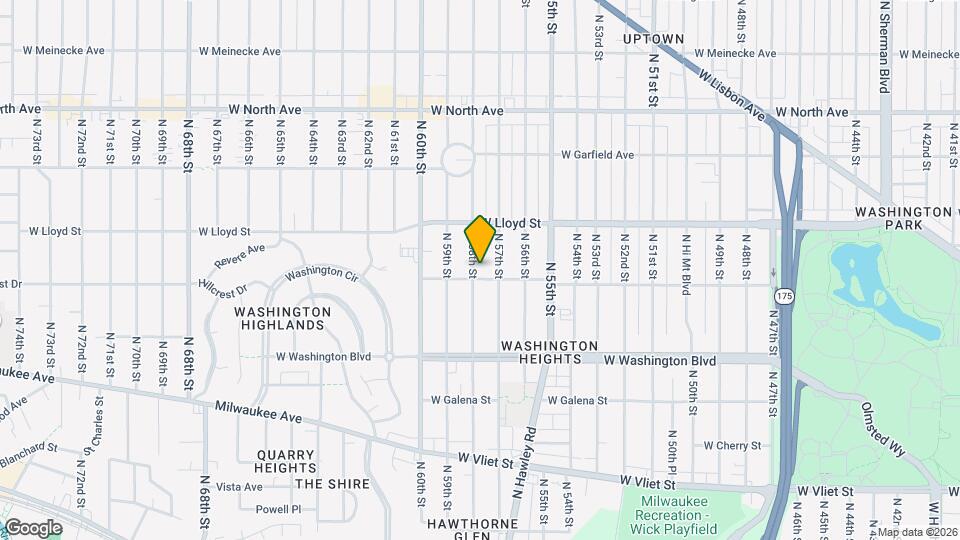 1910 N 58th St, Unit 1910 Map and Location Details