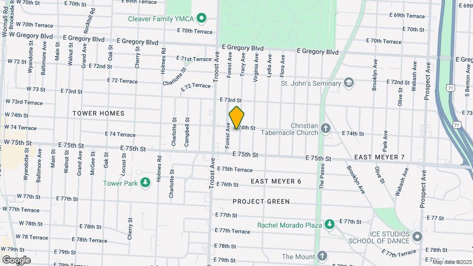 7404 Tracy Ave Map and Location Details