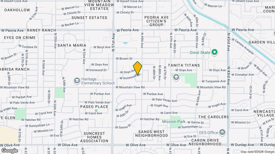 4919 W Ironwood Dr Map and Location Details