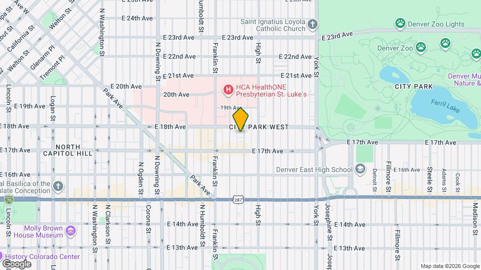 1755 N Williams St Map and Location Details