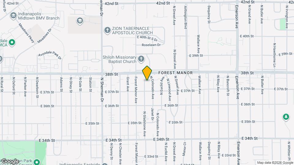 3733 N Gladstone Ave Map and Location Details