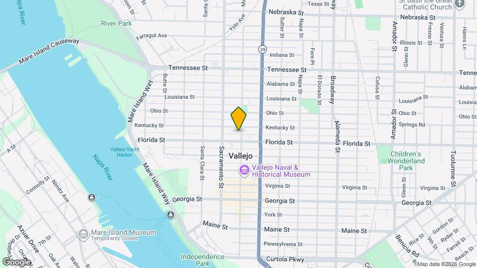 1017 Marin St Map and Location Details