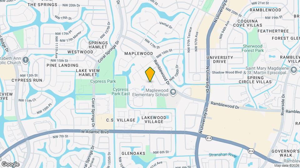 1254 NW 102nd Way Mapa y Detalles de la Ubicación