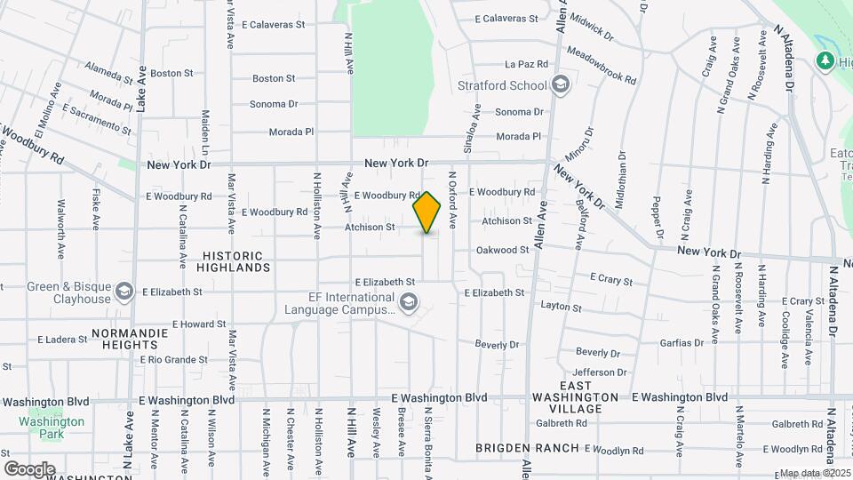 1708 1/2 N Sierra Bonita Ave Map and Location Details