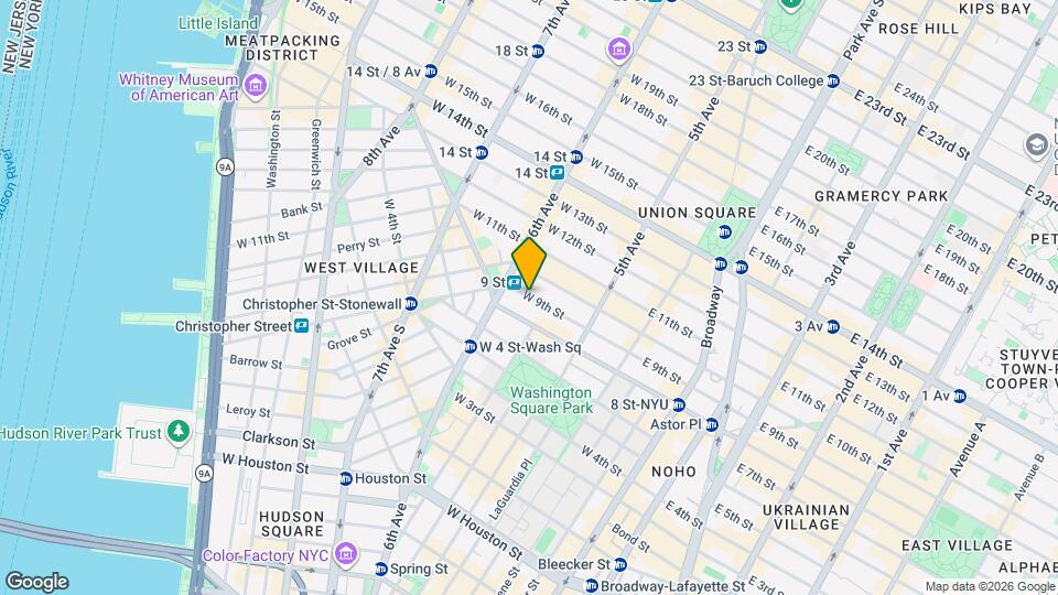 54 W 9th St, Unit 1 Map and Location Details