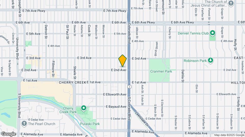 3825 E 2nd Ave Mapa y Detalles de la Ubicación