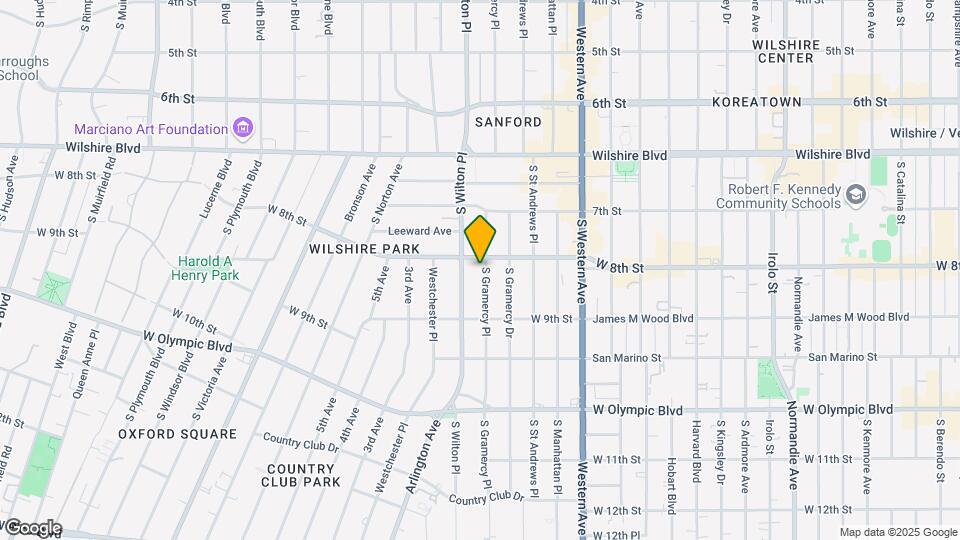 817 S Gramercy Pl Map and Location Details