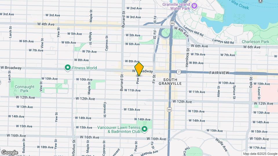 1695 W 10th Ave Map and Location Details