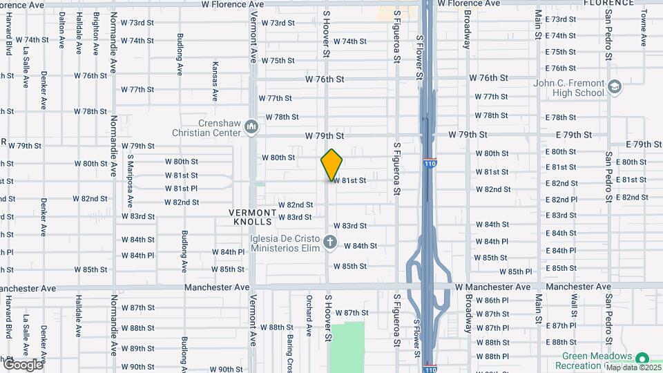 8108 S Hoover St Map and Location Details