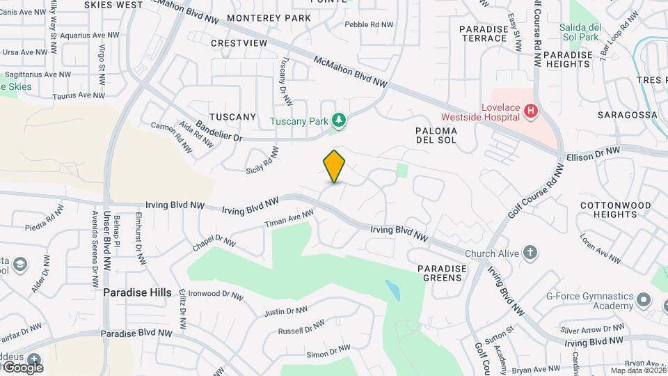 10320 Rio Los Pinos Dr NW Map and Location Details