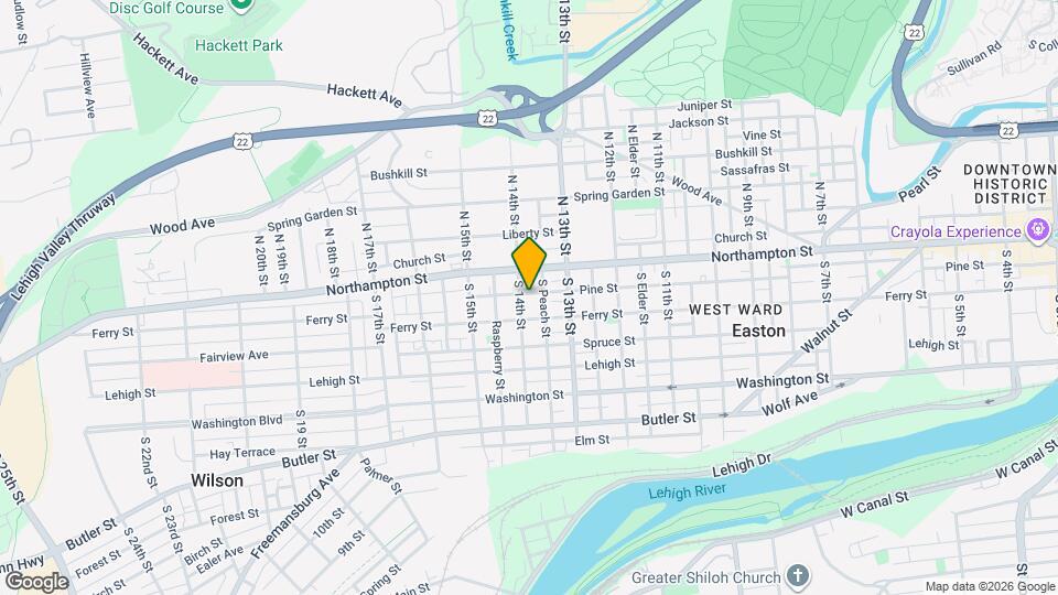 32 S 14th St Map and Location Details