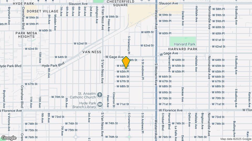 2017 W 65th Pl Map and Location Details