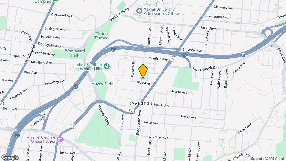 3400 Woodburn Ave Map and Location Details
