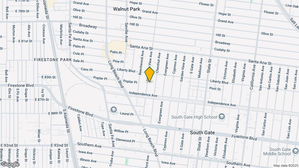 8438 Mountain View Ave Mapa y Detalles de la Ubicación