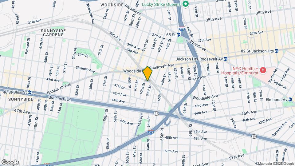 62-10 Woodside Ave Map and Location Details